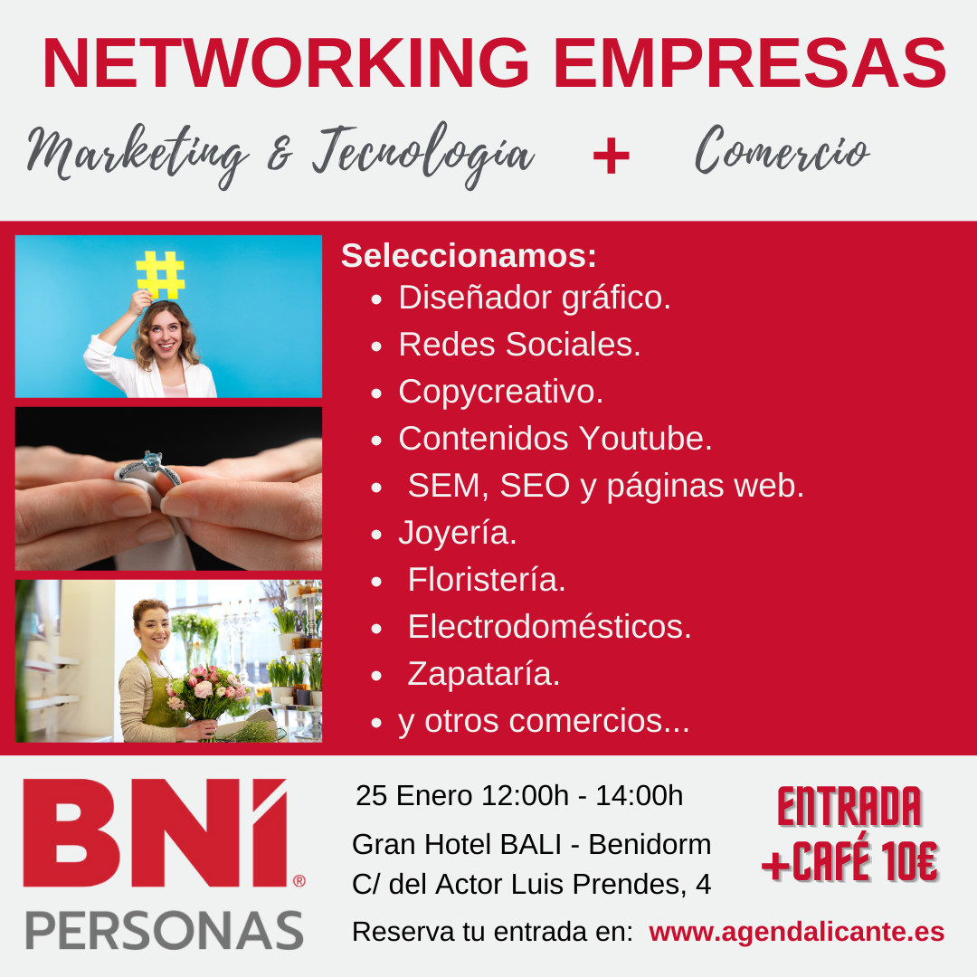 Evento de Marketing y Comercio BNI Personas Benidorm